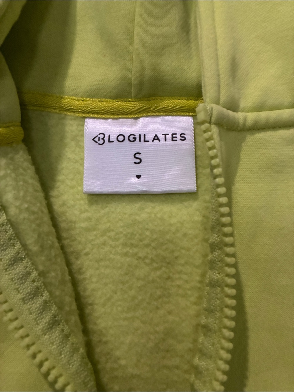 Neon Lime Cropped Half-Zip Hoodie - Picture 2 of 8